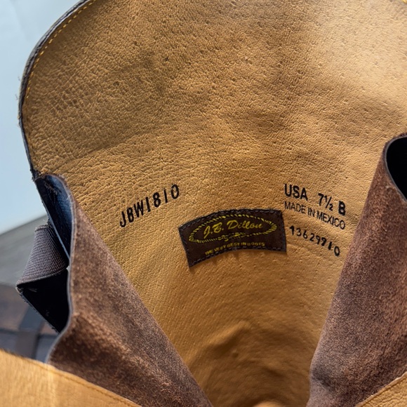 JB Dillon Brown Leather Knee-High Boots woman’s size 7.5 - Picture 11 of 15